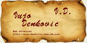 Vujo Denković vizit kartica